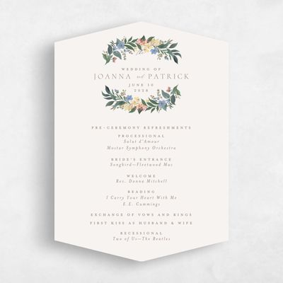 Pink Diamond Wedding Program - Souci