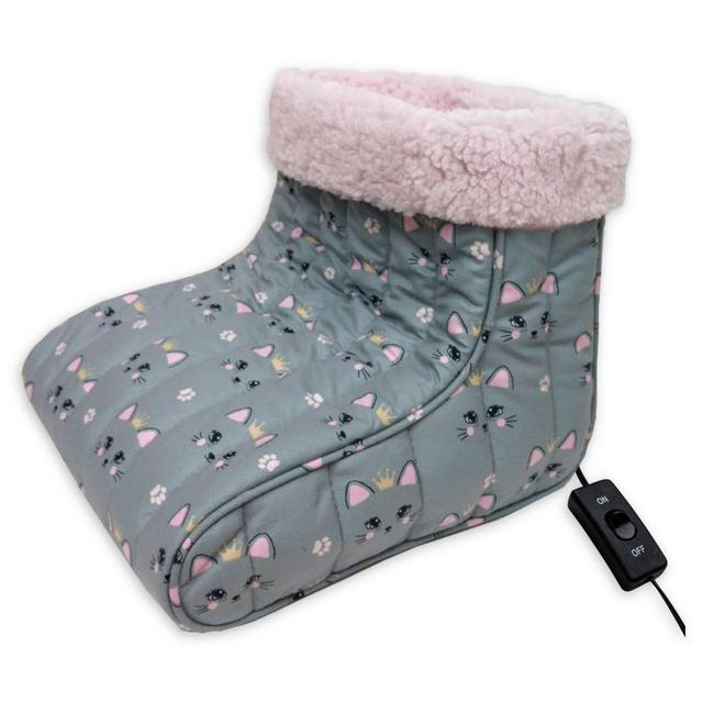 Micro Flannel® Heated Foot Warmer in Princess Cat