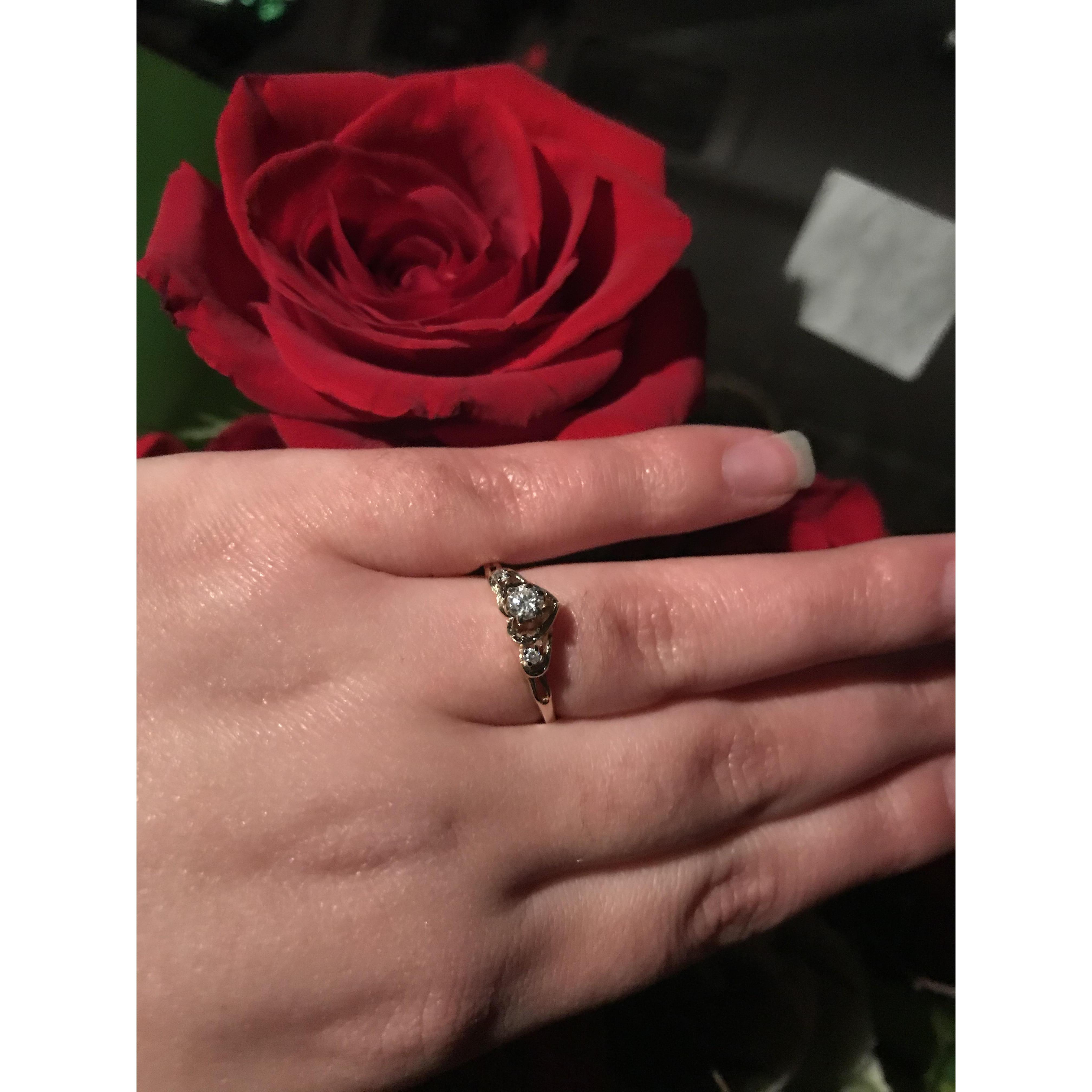 The ring! Lovely family heirloom :)