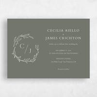 Green Wedding Invitation - Everhart Landscape