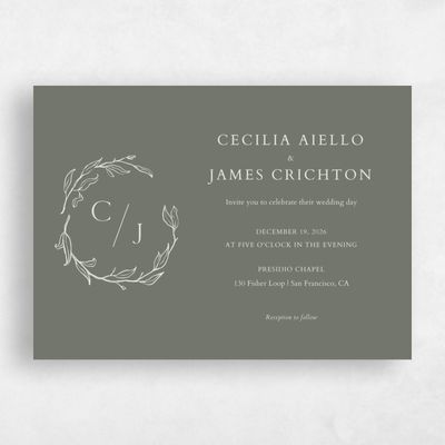 Multi-Colored Wedding Invitation - Everhart Landscape