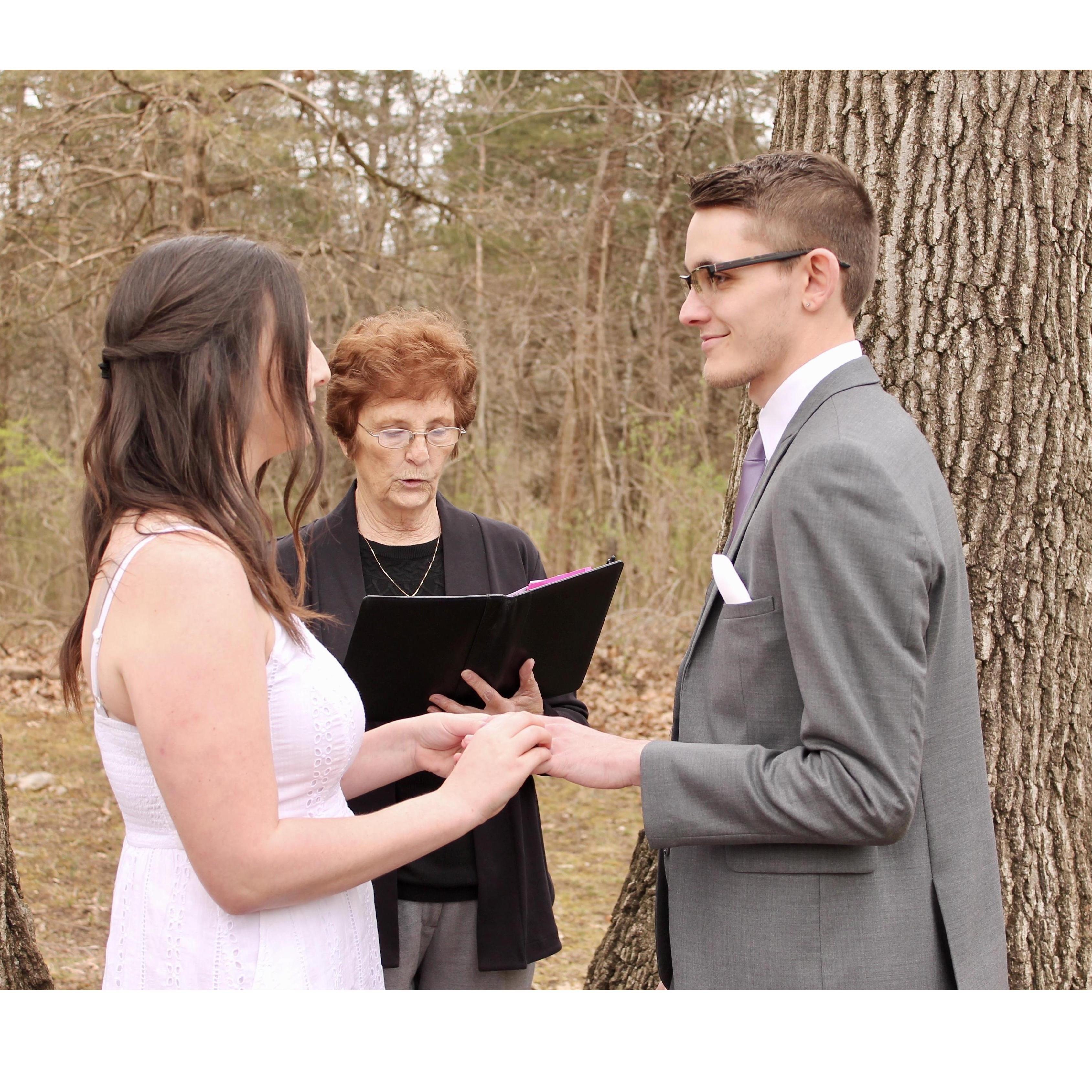 Exchanging rings.