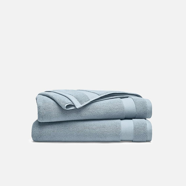 Brooklinen Super-Plush 100% Turkish Cotton Bath Sheets - Set of 2-770 GSM, Highly Absorbent, Machine Washable, Oversized Bath Towels for Home & Bathroom (40" x 65", Storm Blue)