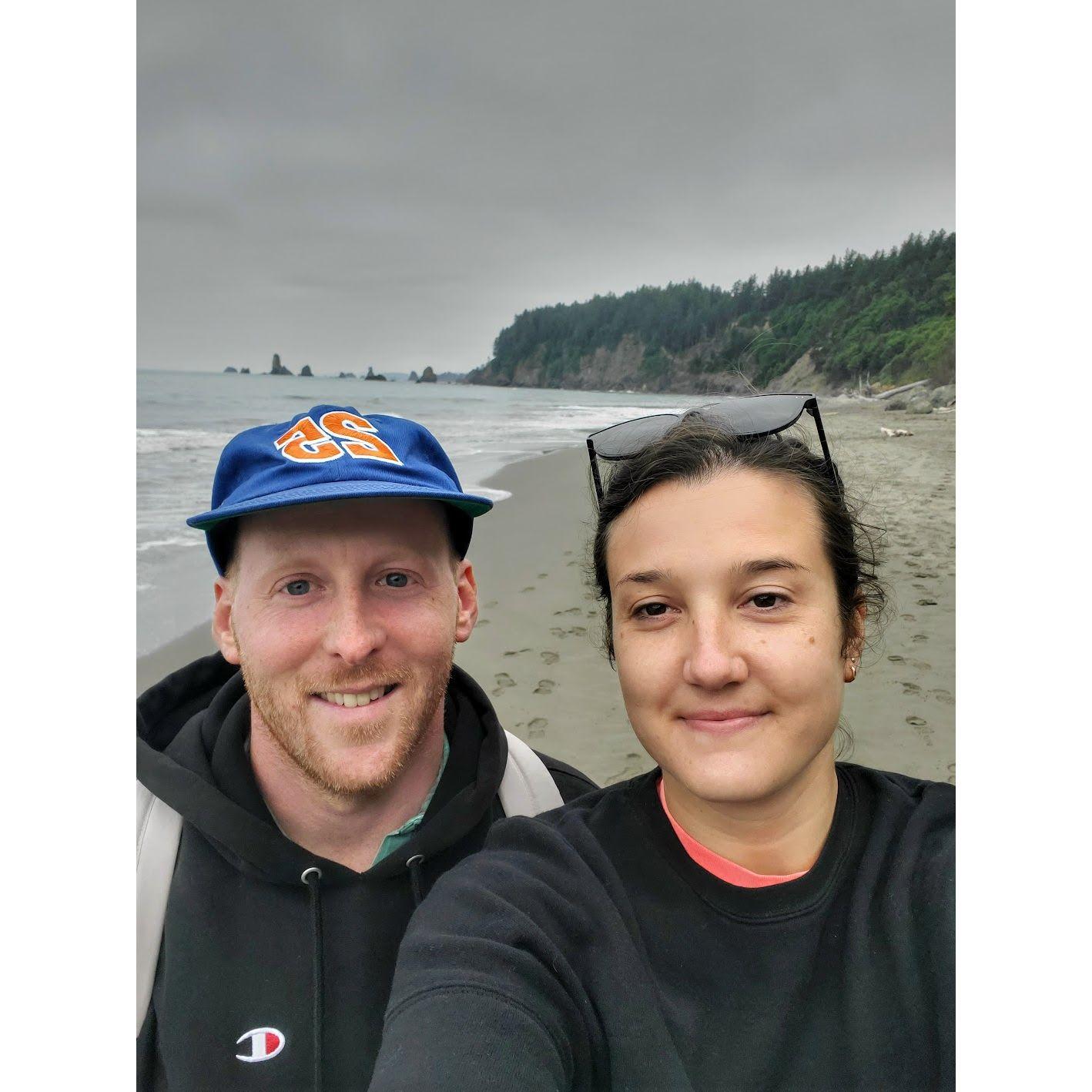 Hiking the beach on the Olympic Peninsula, WA, July 2021