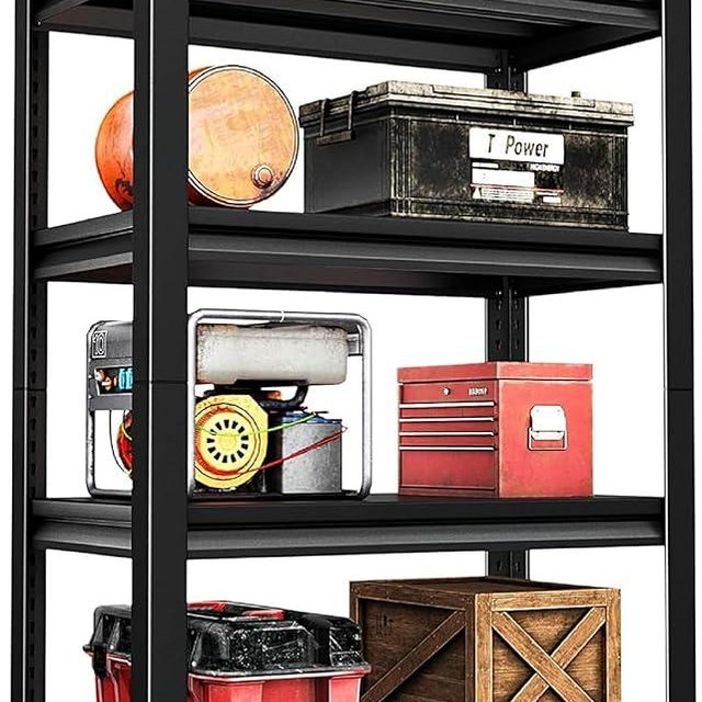 Huhaneon 36''W Garage Shelves Heavy Duty - 1,480Lbs Steel Metal Adjustable Utility Storage Shelving Rack Units 36" W x 16" D x 66" H 4 Tier Black