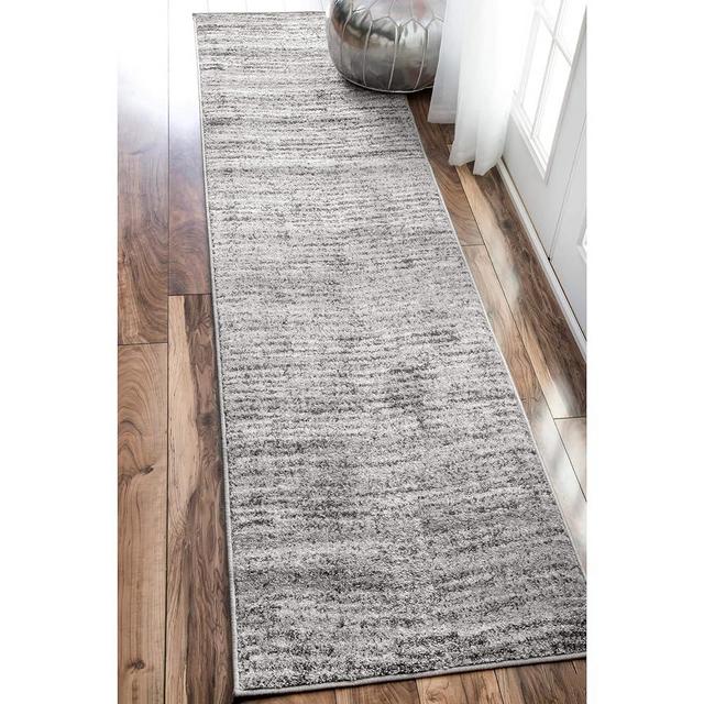 nuLOOM Sherill Abstract Transitional Runner Rug, 2' 5" x 9' 5", Grey