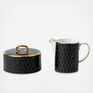 Gio Metallic Accent Sugar & Creamer Set