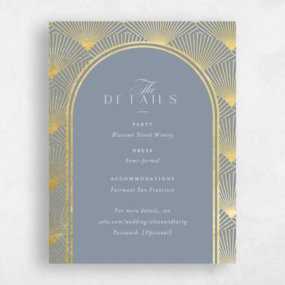 Dusty Blue Wedding Enclosure - Hayden Foil