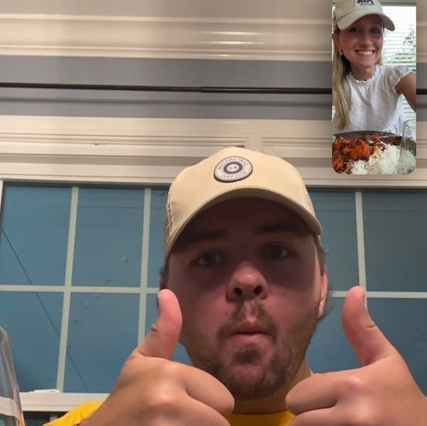 One of many long distance cooking nights while Sophie lived in Florida