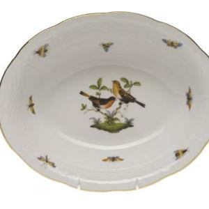 Herend Rothschild Bird Oval Vegetable Dish