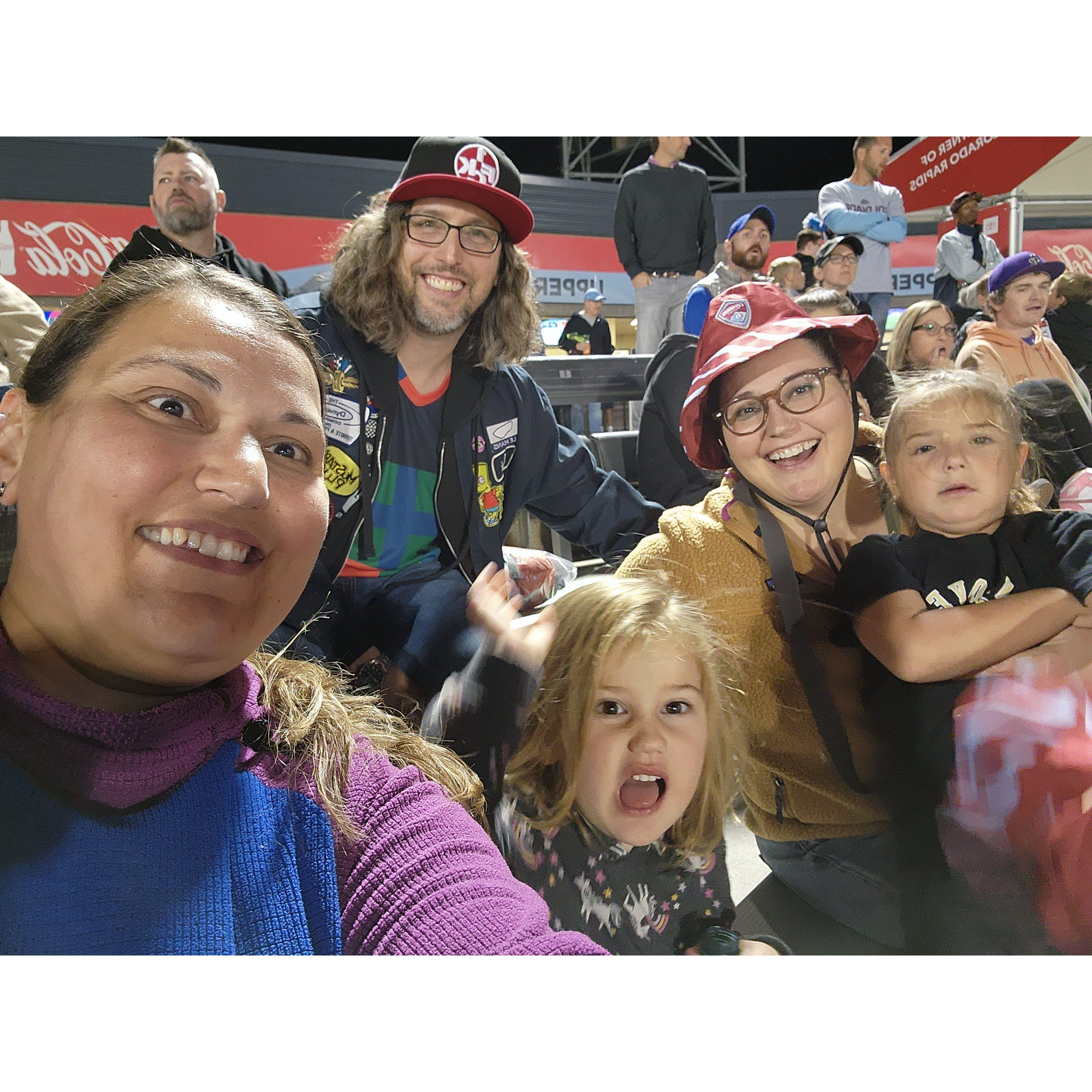 Colorado Rapids game with Kelsey and the nieces