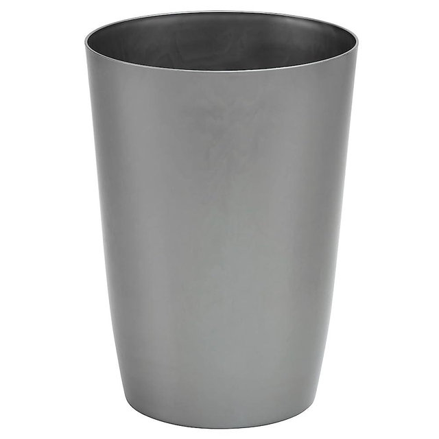 Small Trash Can – Open Top Garbage Cans for Kitchen, Office, Dorm, Bathroom, etc. –Waste Can for Compact/Tight Spaces – The Perfect Bathroom Trash Can - 2 Gallon Trash Bin – Silver brushed