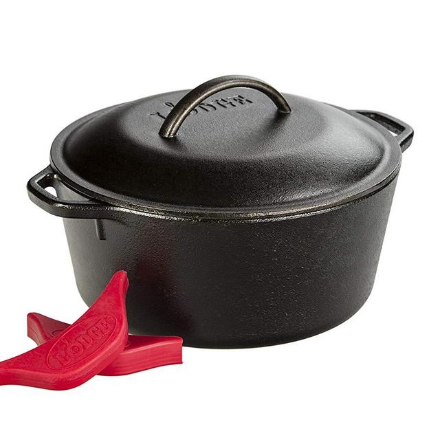 Lodge - L10DOL3 - 7 Quart Cast Iron Dutch Oven - Black - Sharp