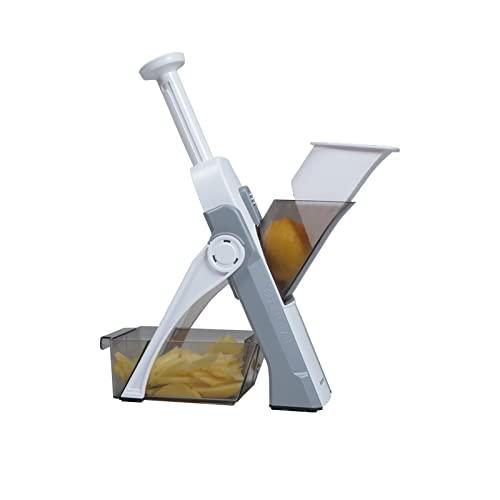 SupMaKin Mandoline Slicer for Kitchen Vegetable Cutter Safty Food Chopper Multifunctional Adjustable Kitchen Artifact Chopper (Grey)