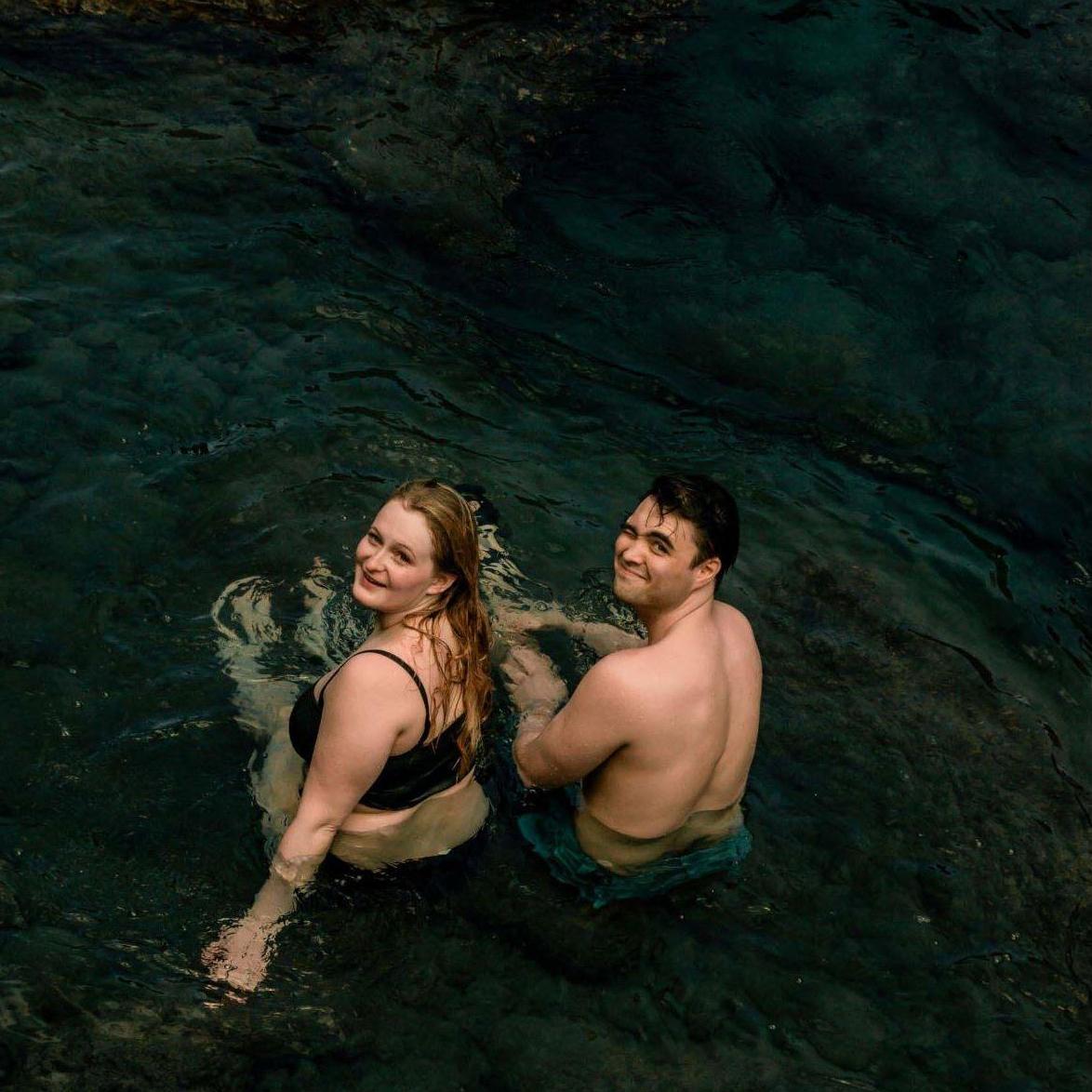April 2021. Swimming in a tide pool in Hawaii.