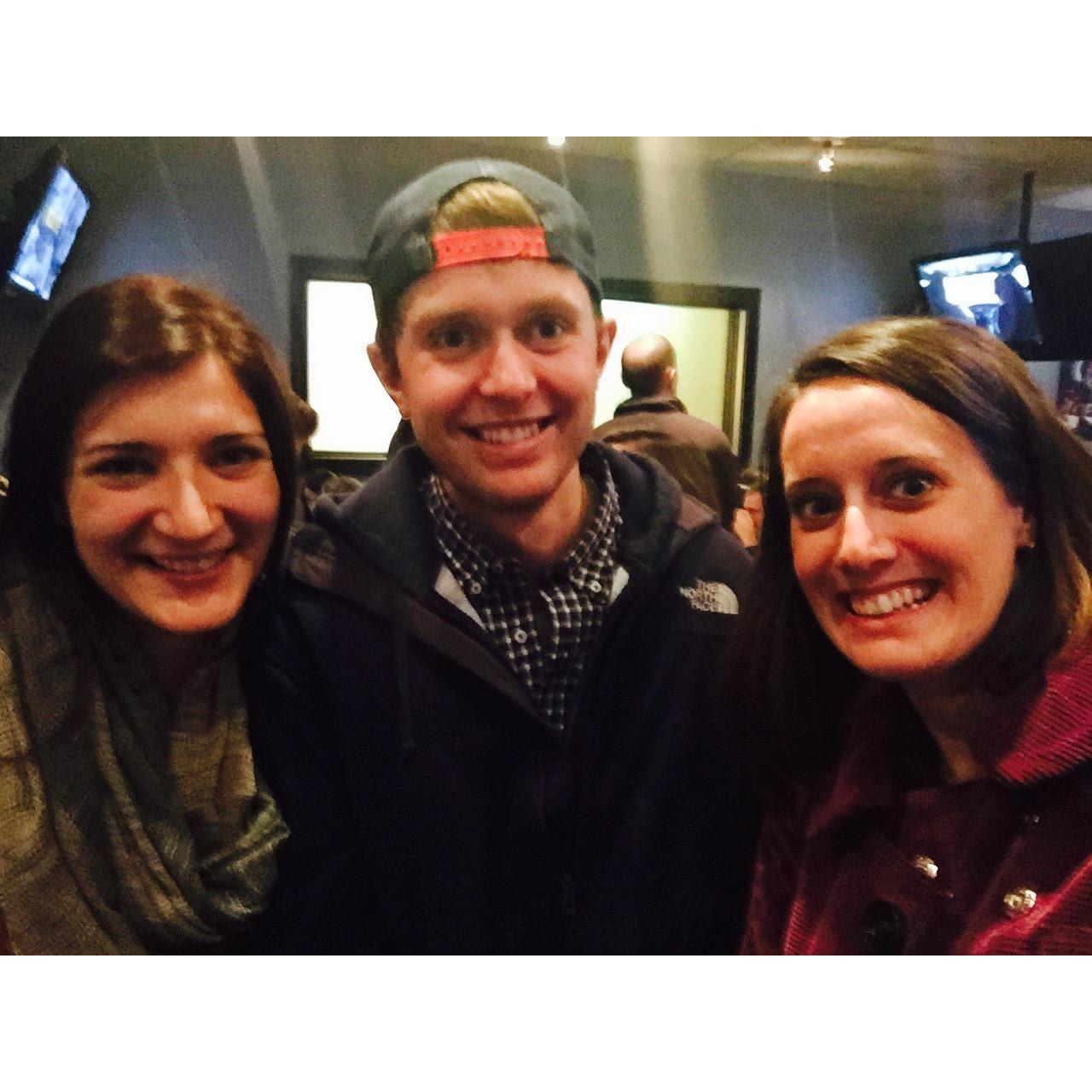 Hanging out with our friend, Noelle, who introduced us