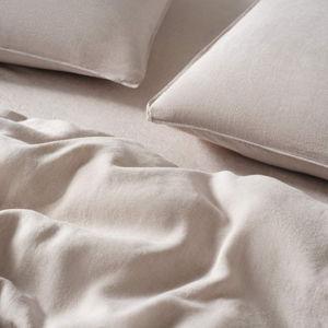 KING Washed European Linen Core Sheet Set (Color: Oat Chambray)