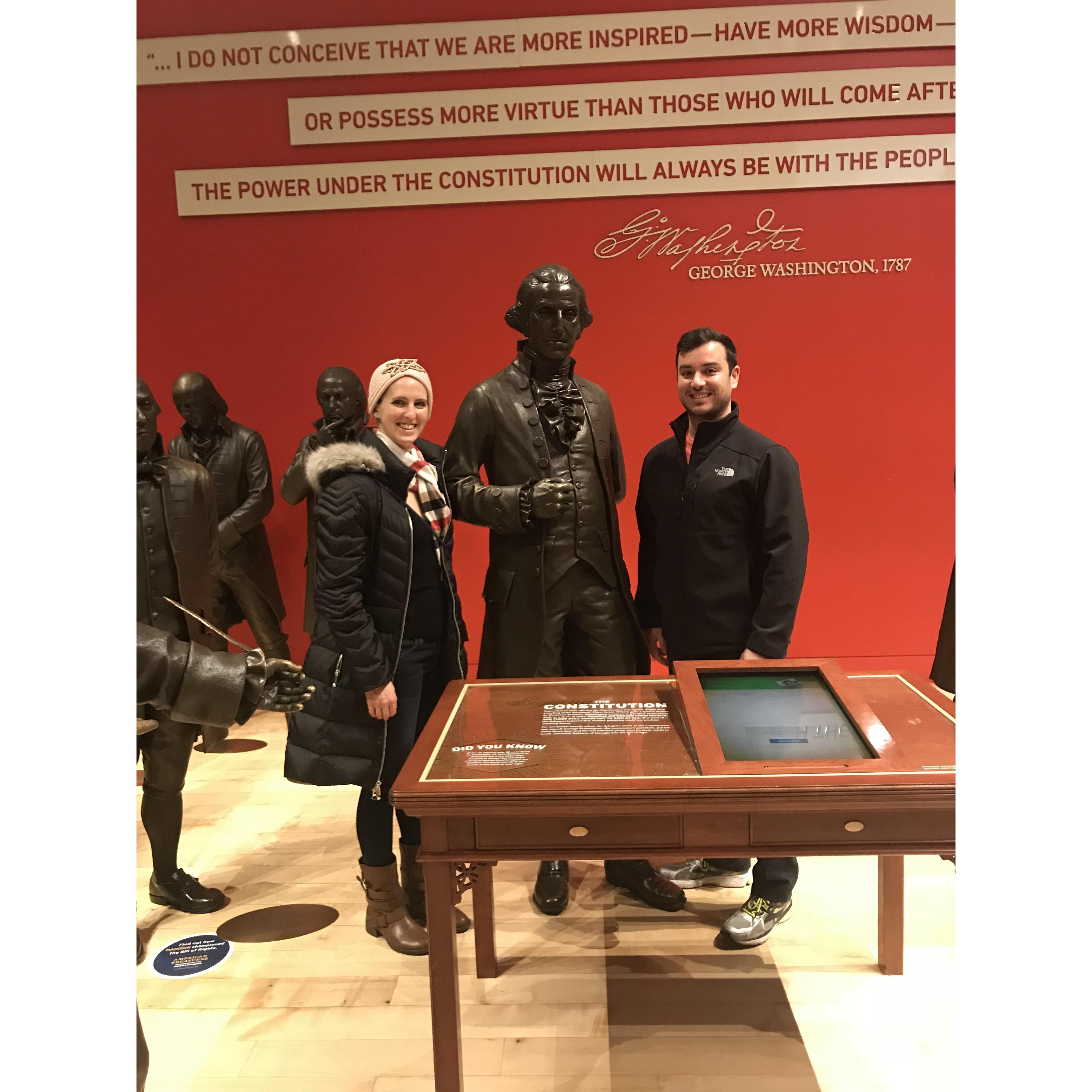 Hanging out with the Founding Fathers in Philadelphia.