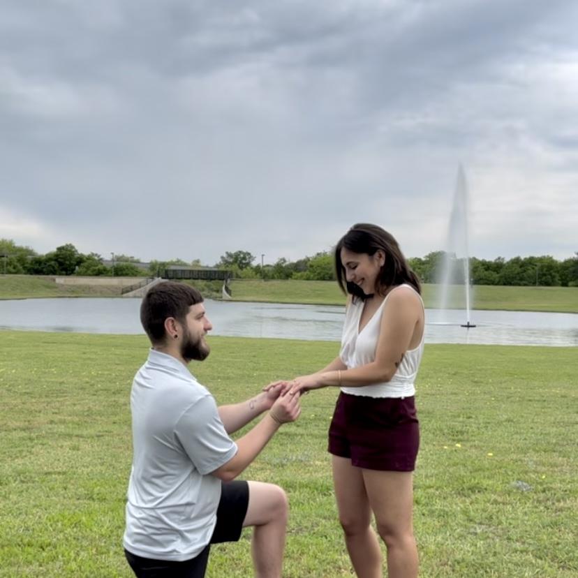 He proposed on April 22, 2023