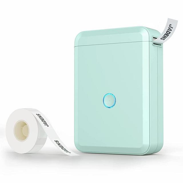 Label Maker Machine with Tape, D110 Portable Bluetooth Label Printer for Storage, Shipping, Barcode, Mailing, Office, Home, Organizing, Sticker Maker Mini Label Maker with Multiple Templates, Green