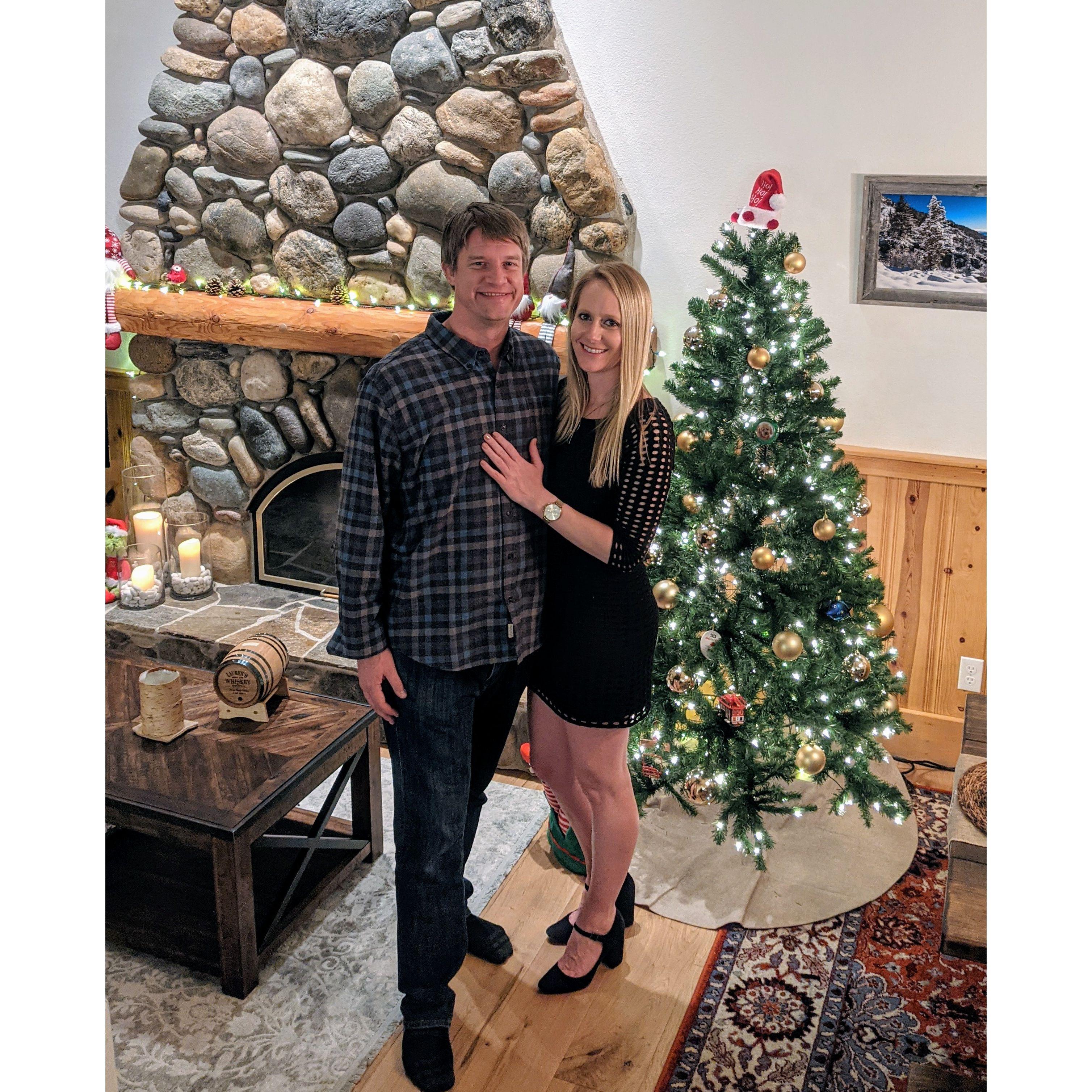 First Christmas after we met in 2020 (notice Brad's long hair lol)
