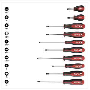 Milwaukee Screwdriver Set (10-Piece) The Home Depot