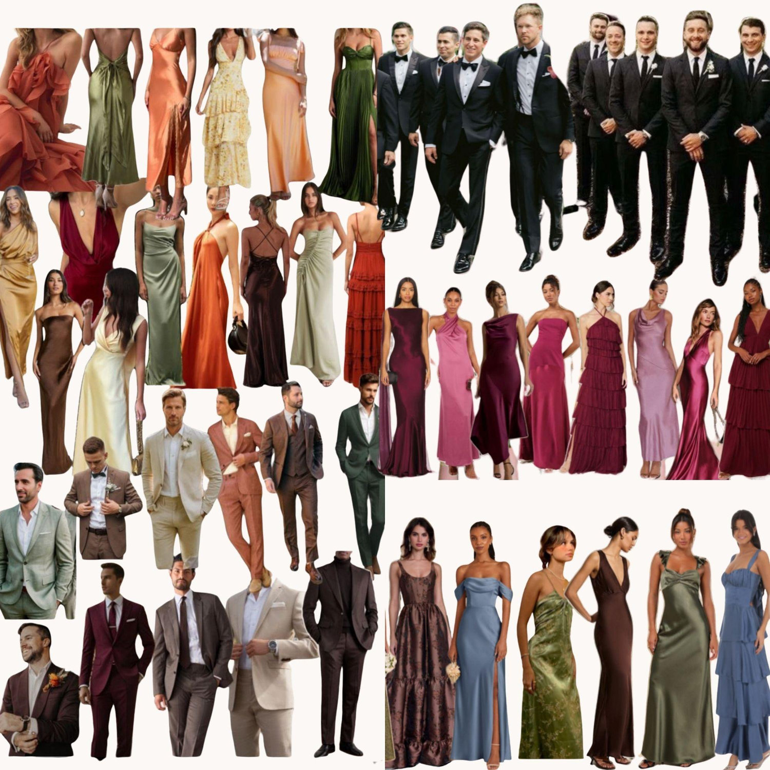 FALL FORMAL
Ladies: full-length dresses in rich fall tones
Men: suits in dark or earthy tones.
Use the inspo pic for color/style guidance! ✨ Let’s look amazing!!