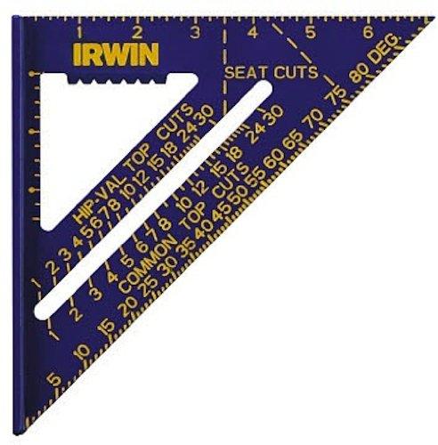 IRWIN Tools Rafter Square, Hi-Contrast Aluminum, Blue , 7-Inch (1794463)