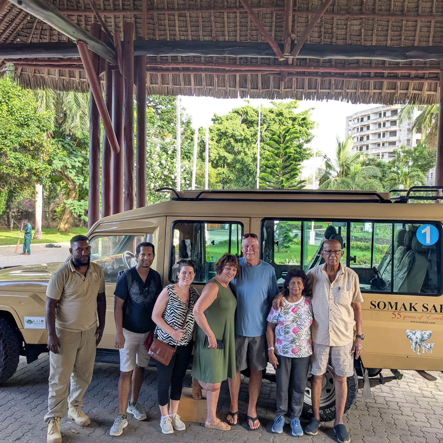 Leaving for safari with our Parents!