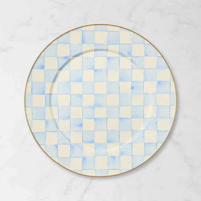 MacKenzie-Childs Sky Check Platter