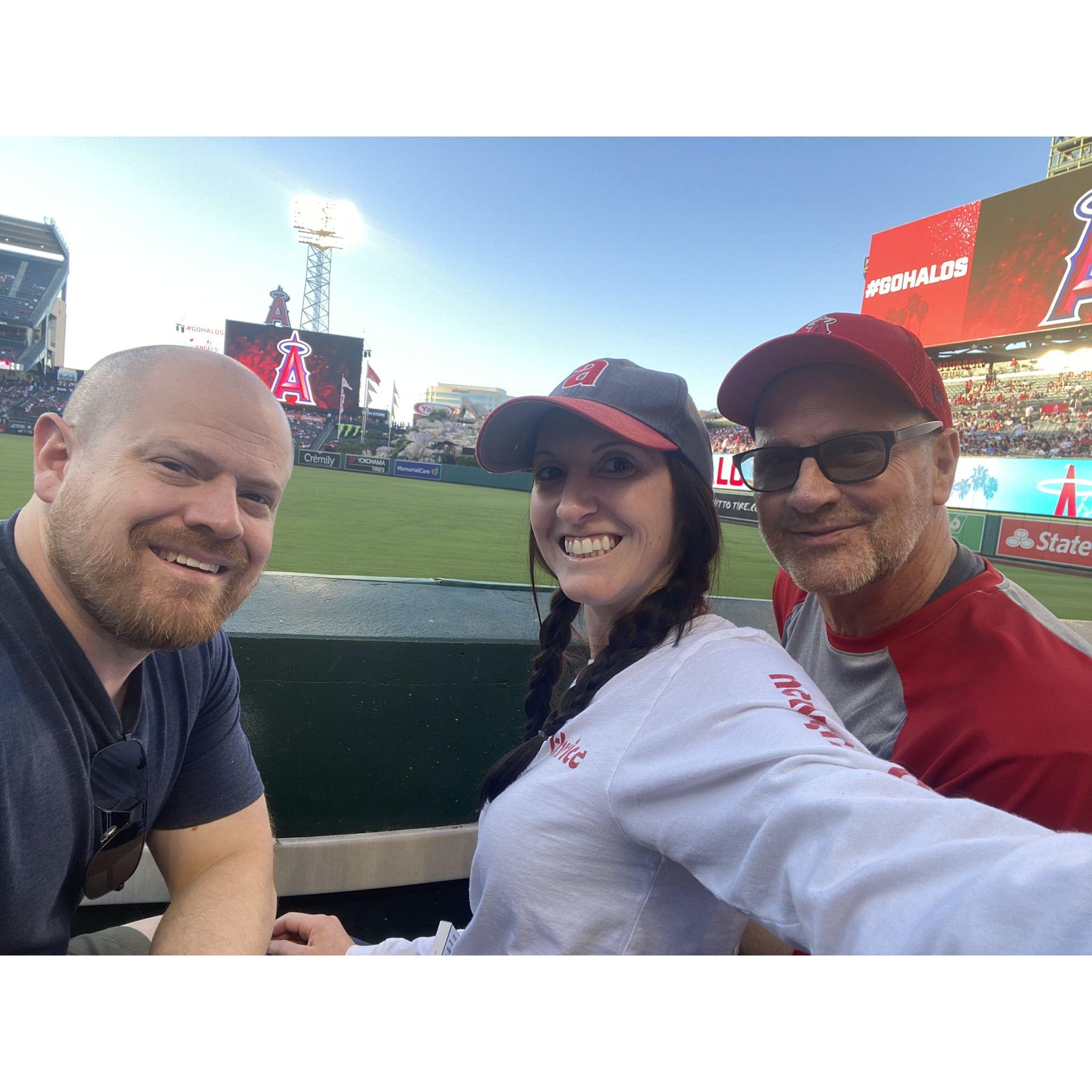 Angels game with daddio (father of the bride)