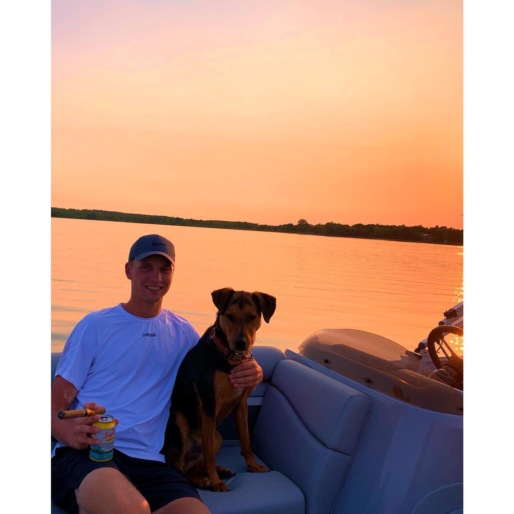 Kevin and Marvin at the cabin in Dent, MN