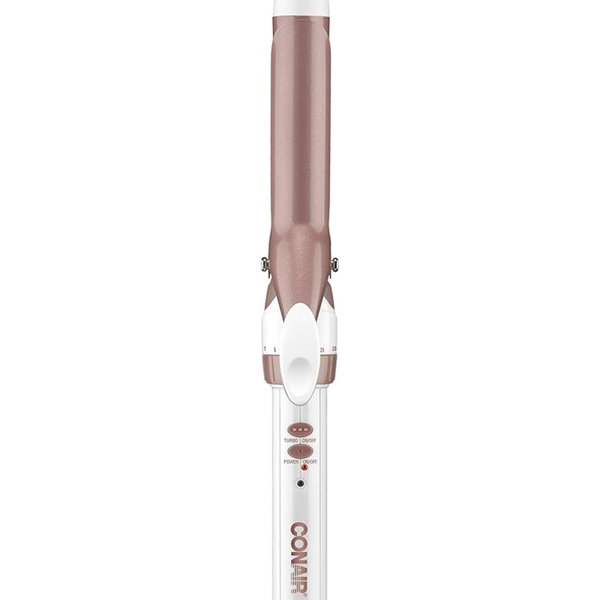 Conair Double Ceramic 1-Inch Curling Iron, 1-inch barrel produces classic curls – for use on short, medium, and long hair