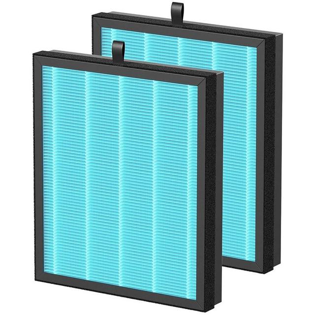 2 Pack MK07 Air Filter Compatible with MK07 Air Purifier, 4-in-1 HEPA Filter Suitable for MK07 for Dust Pollen Lint Pet Dander fumes-Standard Version, Blue