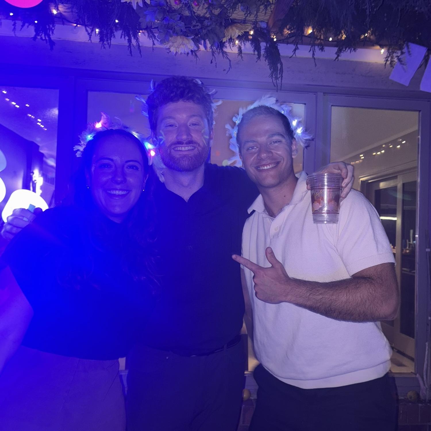 Sukkah party ? With Neon lights ? Welcome to the Cooper house.