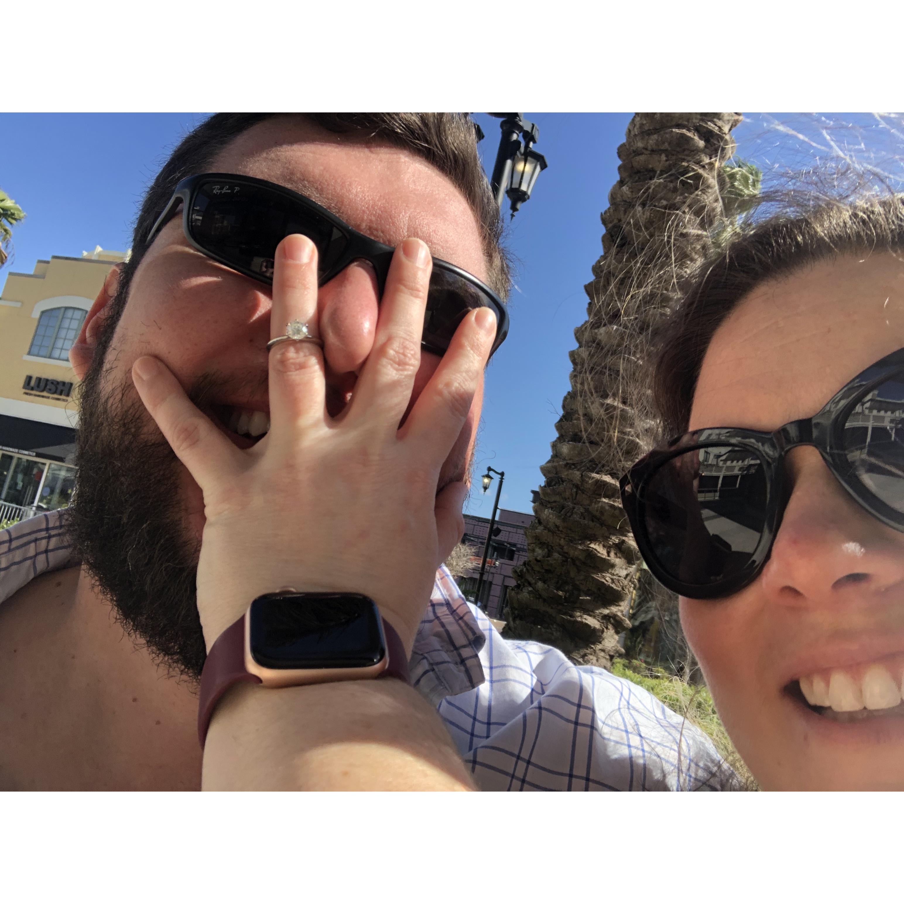 Day after we got engaged. The pic that started them all.