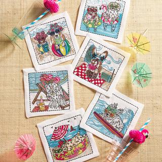 Bow Meow Cocktail Napkin, Set of 6