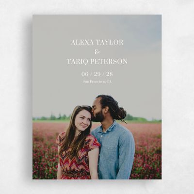 Off-White Wedding Save the Date - Maywood Photo