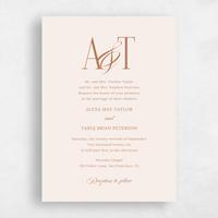 Beige Wedding Invitation - Kellan Classic