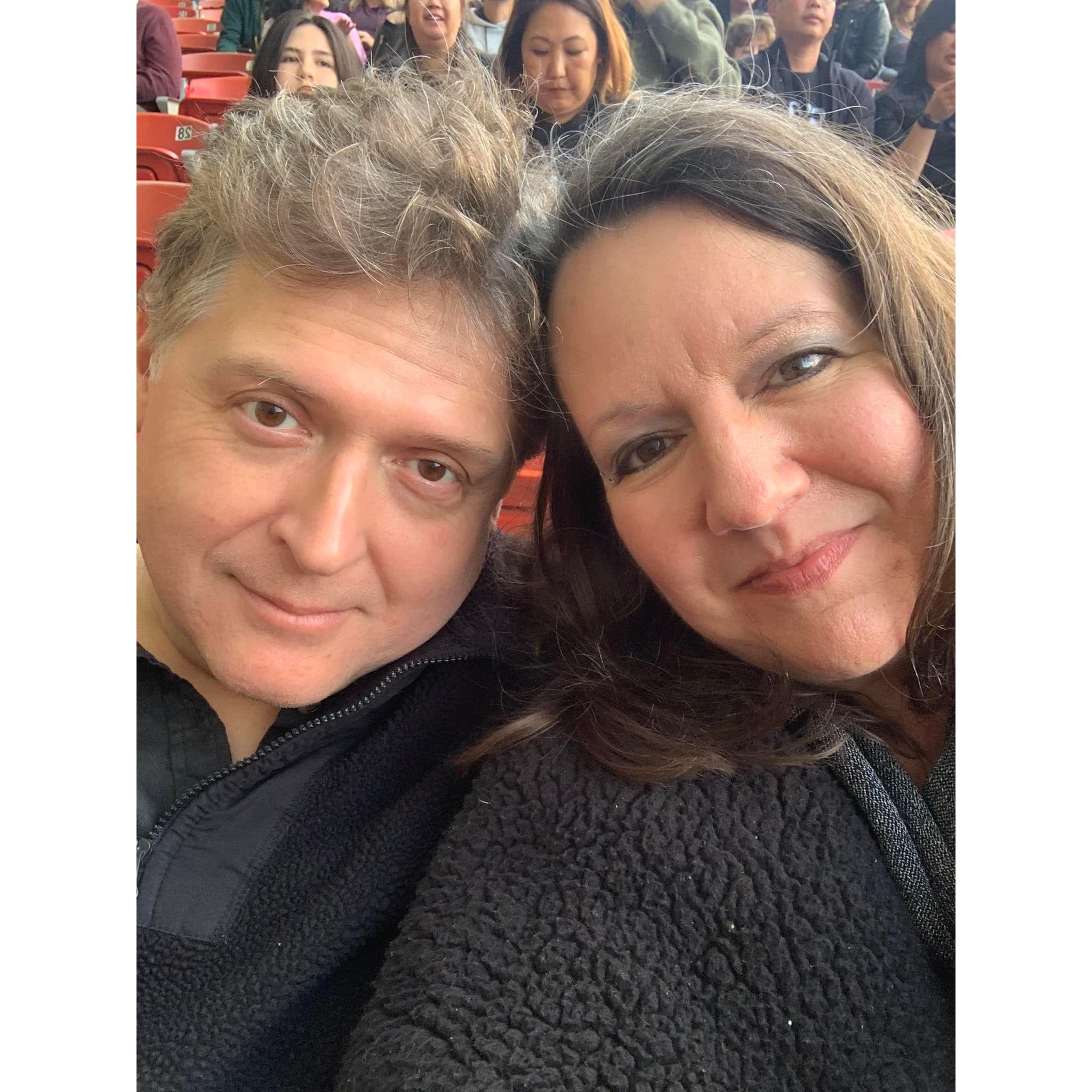 We love going to concerts together. Here is one of us at The Cure in 2023.