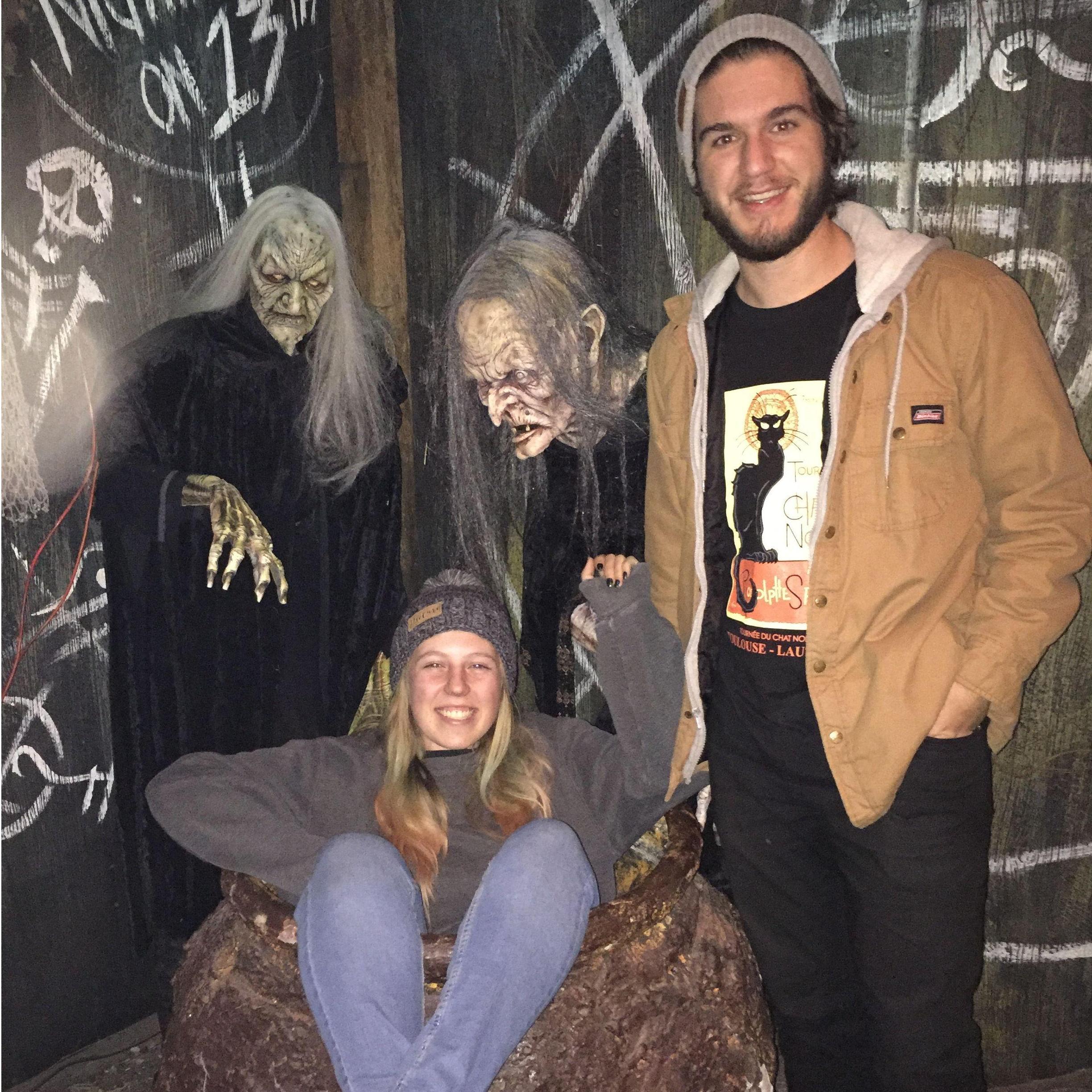 One of Julia's favorite activities- a haunted house!