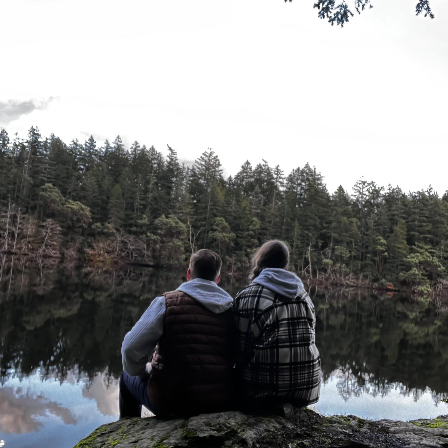 One of our many hikes with a great view