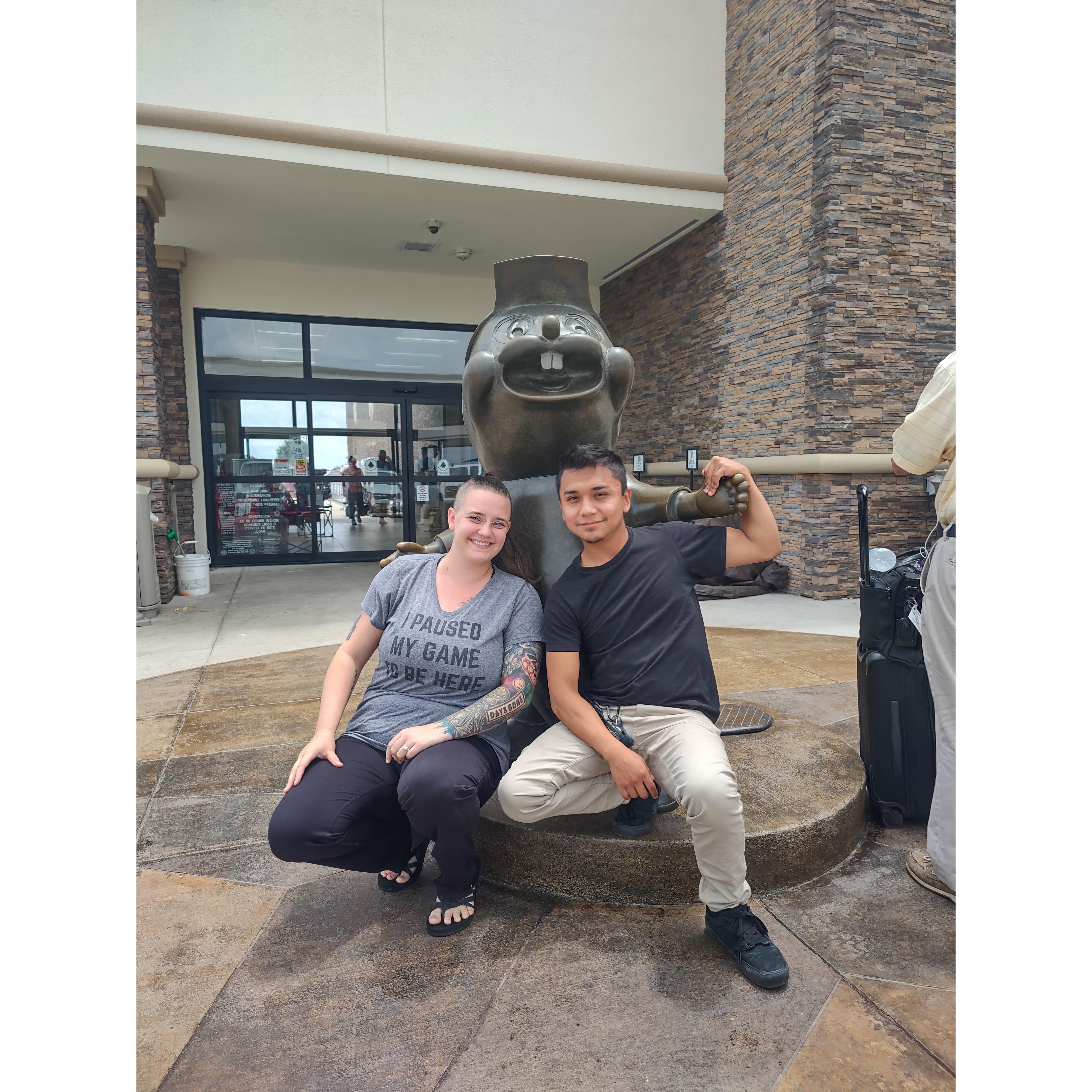 Visiting Buccee's in Texas, on a trip to see the Best Man Alexa.