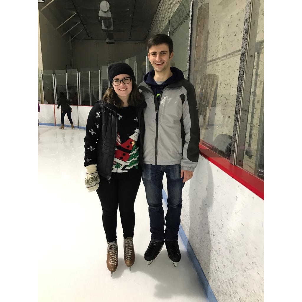 Ice Skating! One of Sarah's favorite date activities... and one that Zach lovingly tolerates, Winter 2016