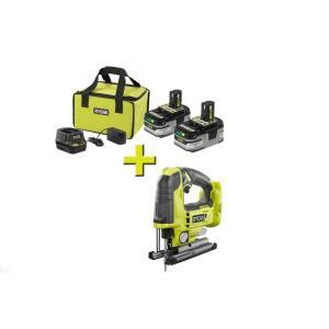 18-Volt ONE+ LITHIUM+ HP 3.0 Ah Battery (2-Pack) Starter Kit with Charger and Bag with Free ONE+ Brushless Jig Saw