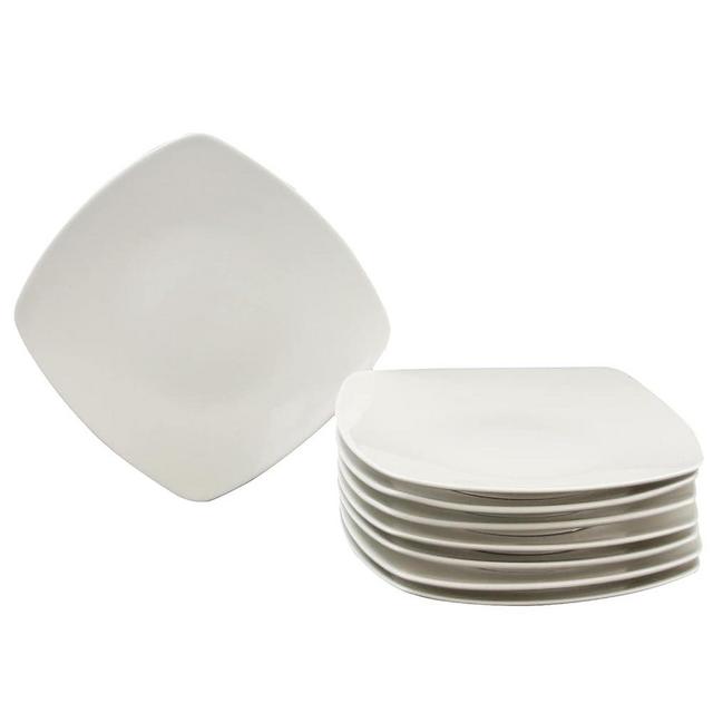 Gibson Zen Buffetware 7.15 in. Salad Plate Set White 108042.08 (935100029M)