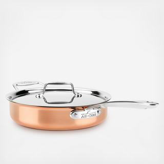 C4 Copper 3 Qt. Saute Pan with Loop and Lid