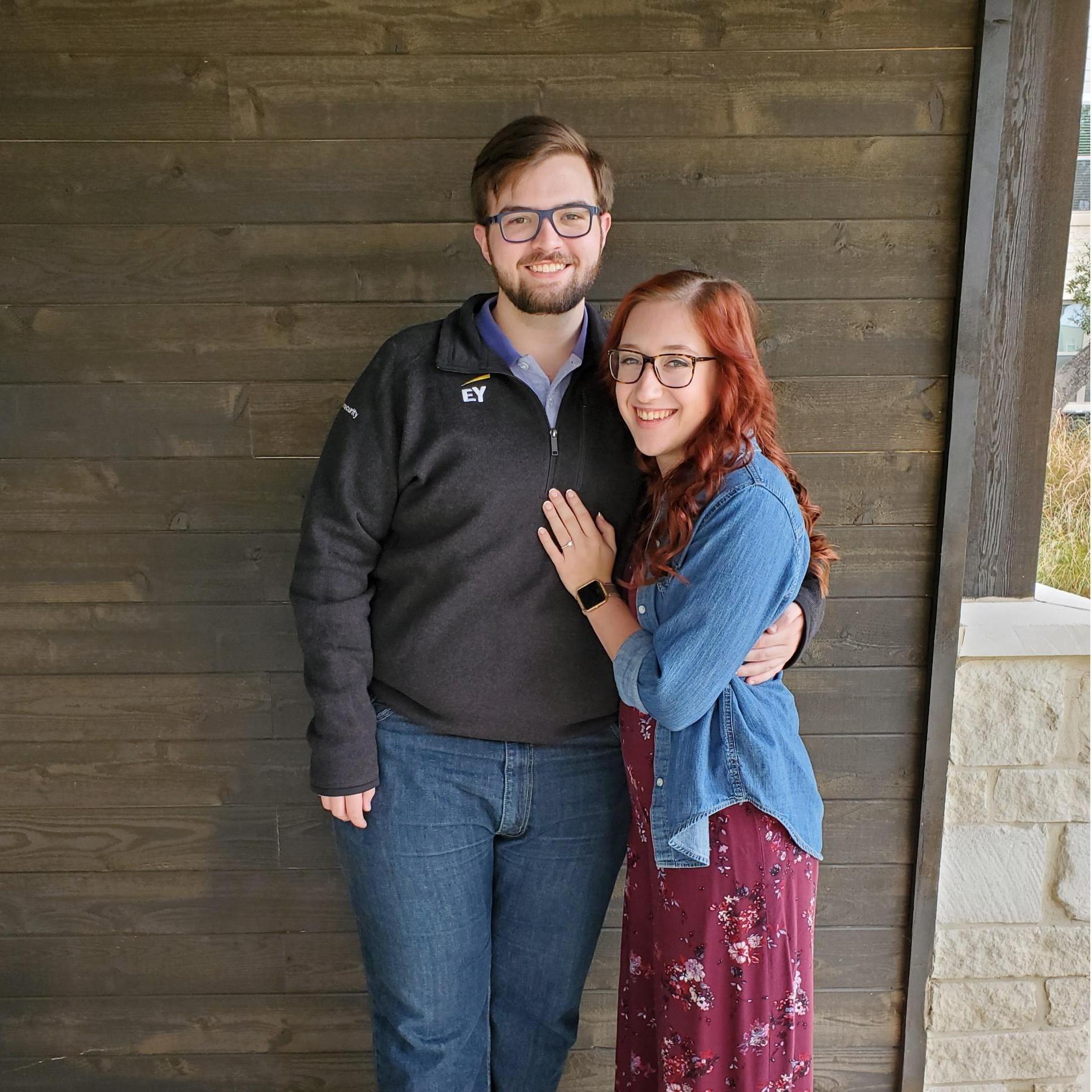 Taken on Thanksgiving Day 2019 right after telling our families we were engaged!