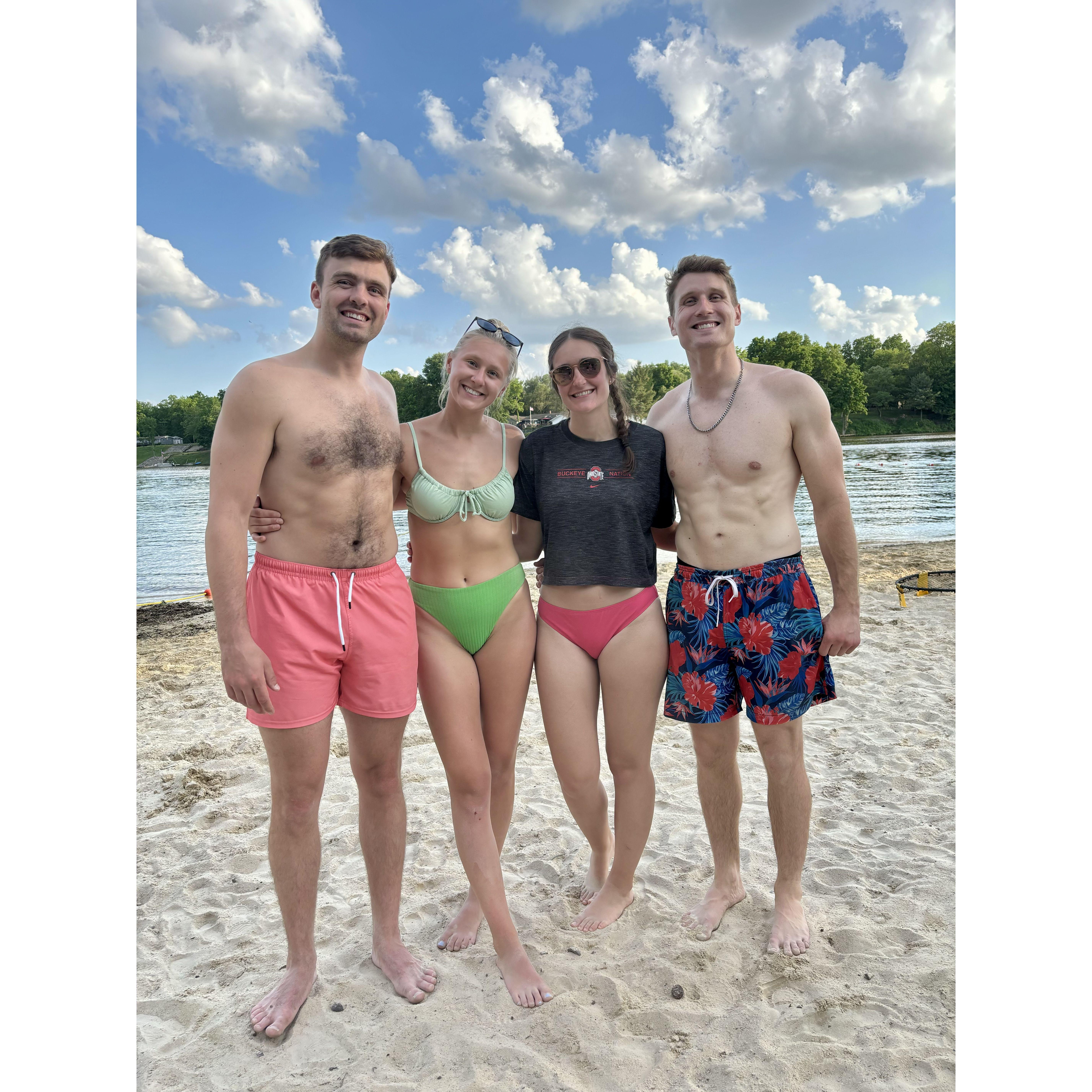 Memorial Weekend at Holiday Lakes with bridesmaid Emily Malsch and her boyfriend Nolan Skelly. May, 2024.
