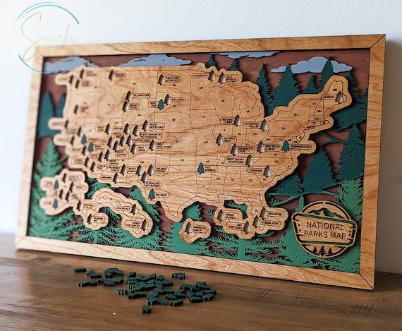 US National Parks Travel Map
